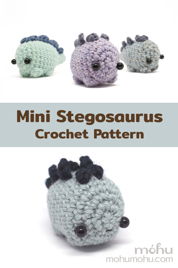 Mini stegosaurus crochet pattern