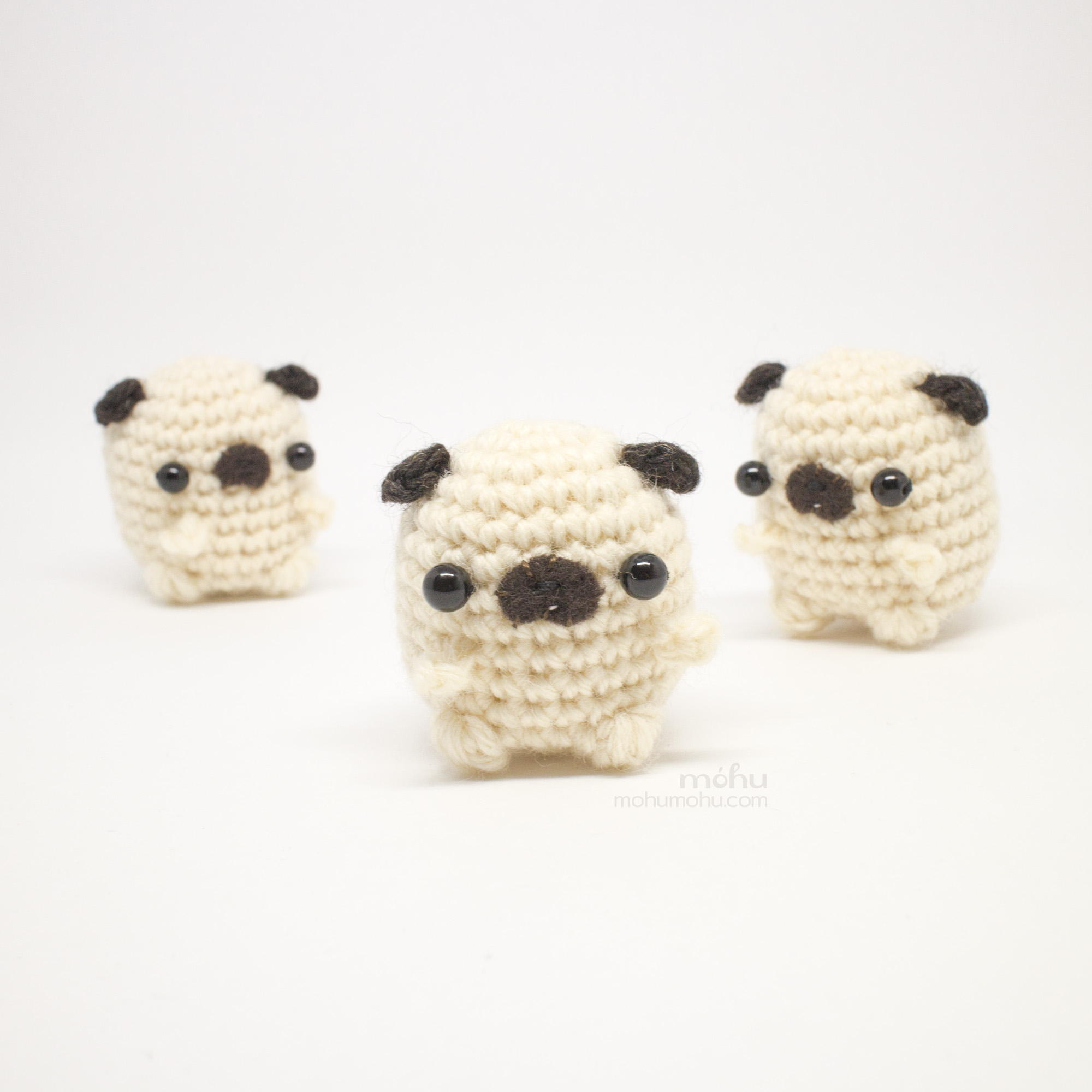 Mini Amigurumi Pug Free Crochet Pattern Mohu