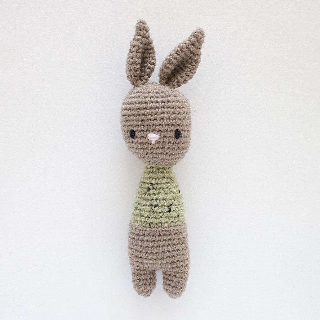 Crochet amigurumi bunny rattle