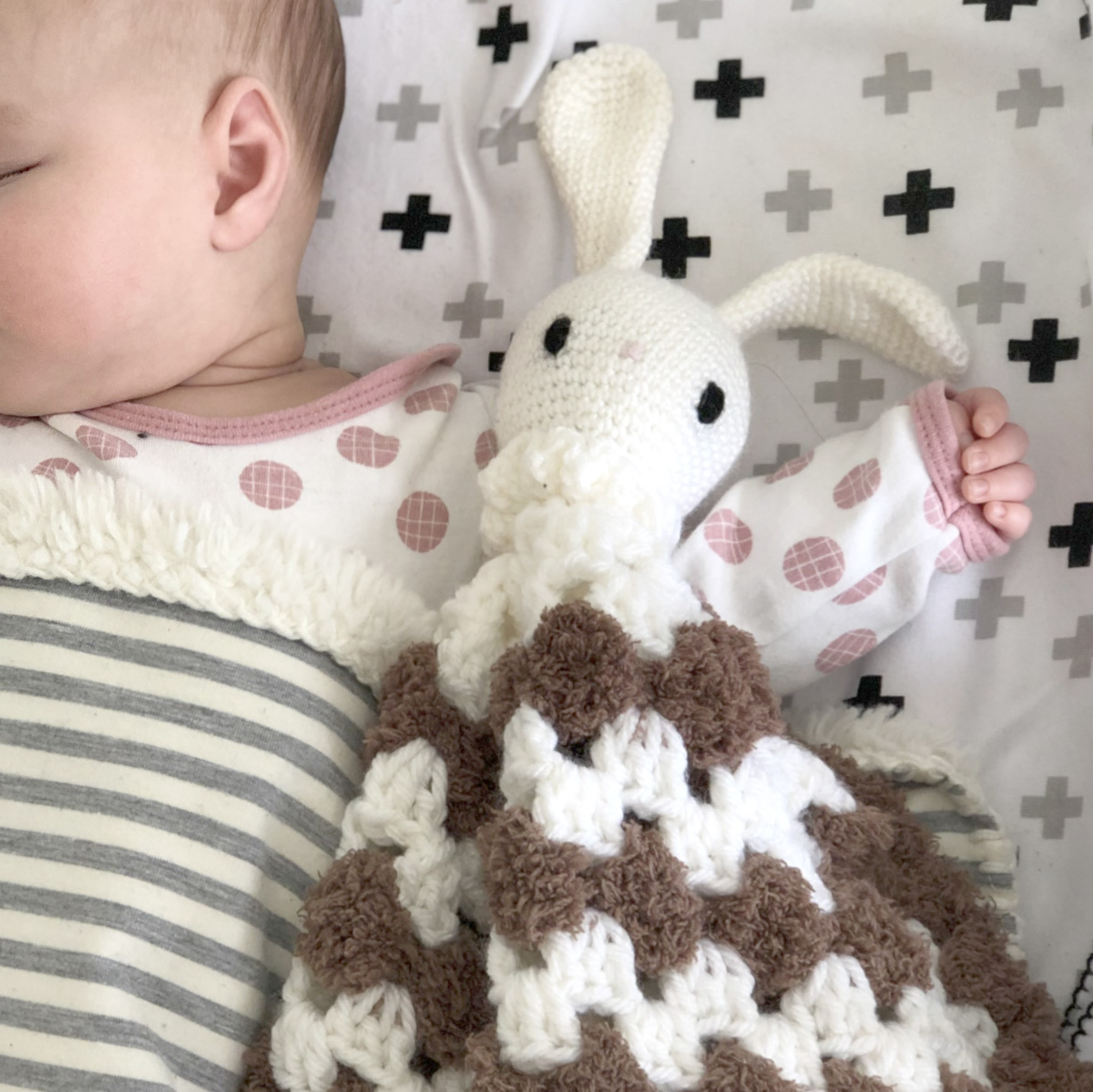 Crochet Bunny Lovey for Baby