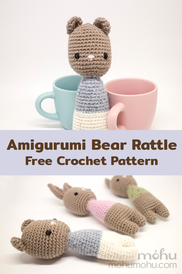 Amigurumi bear rattle free crochet pattern