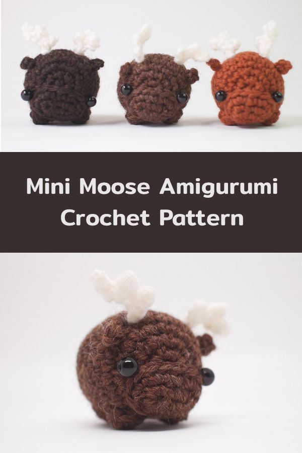 Mini Moose Amigurumi Crochet Pattern