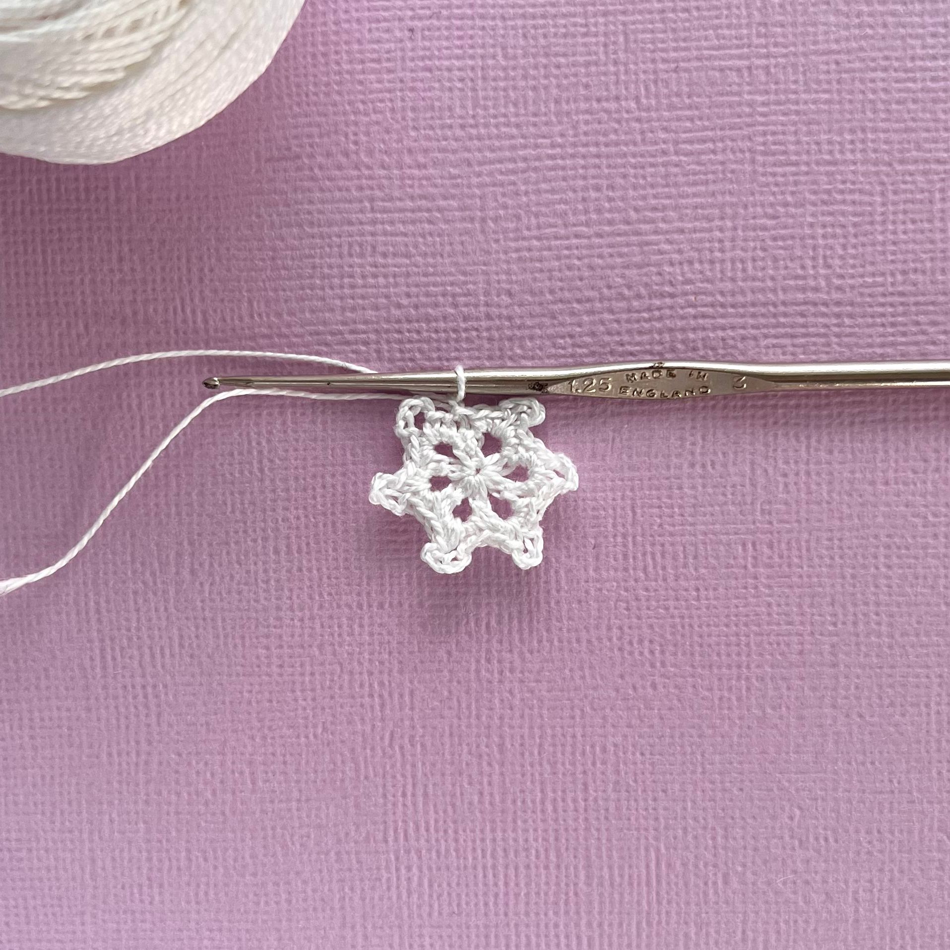 Mini Crochet Snowflake Pattern