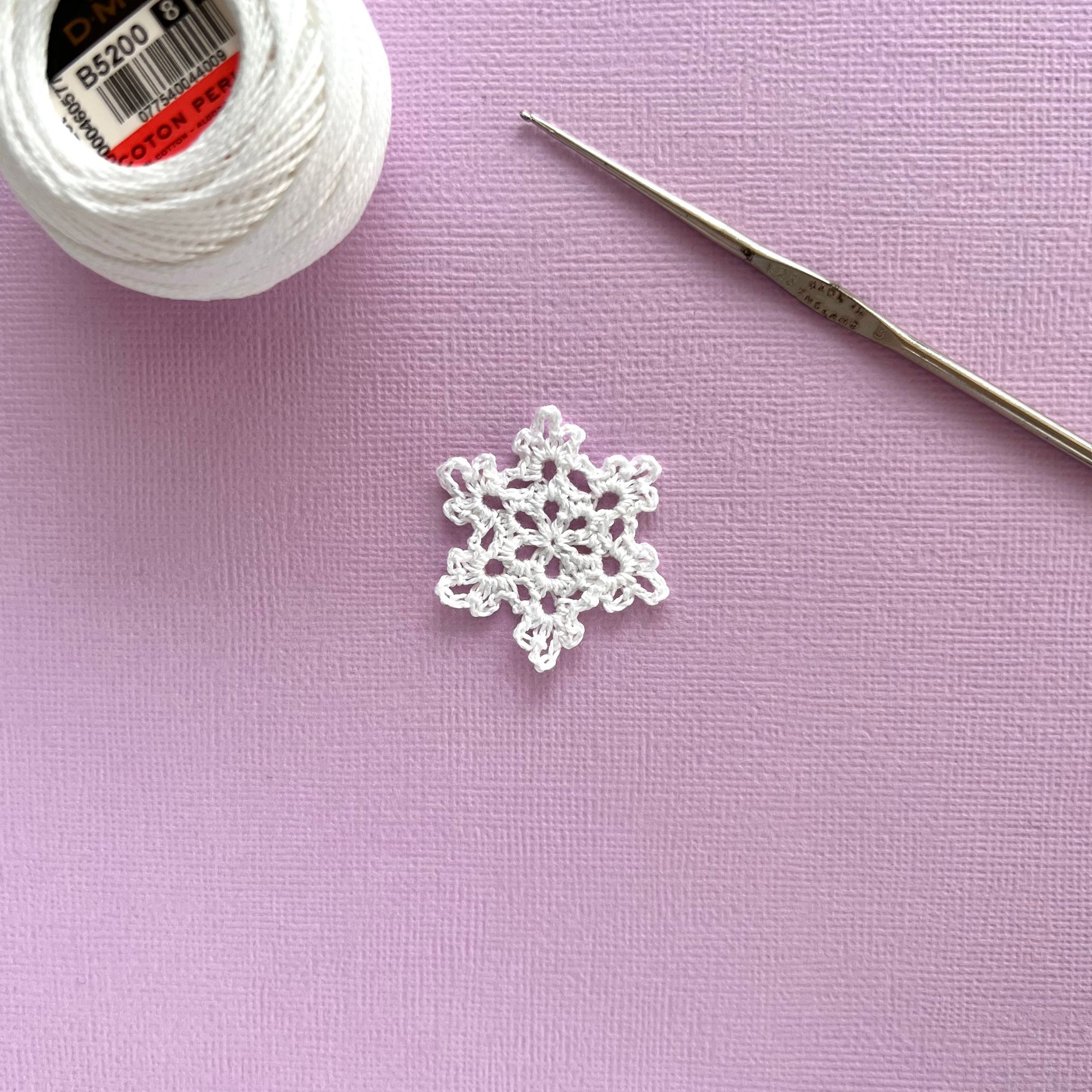 Mini Crochet Snowflake Pattern