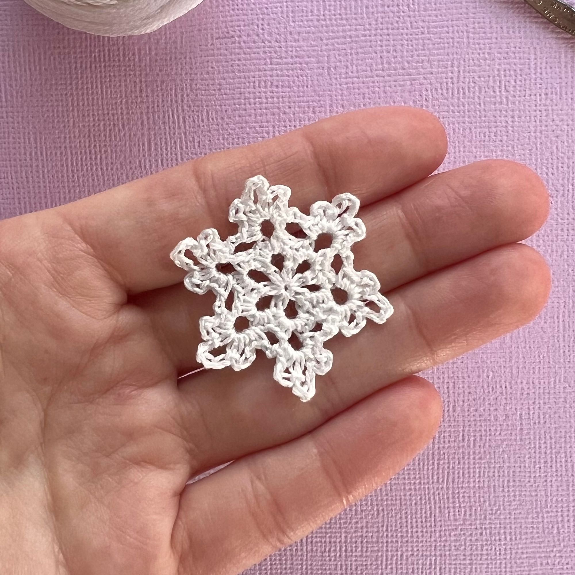 Mini Crochet Snowflake Pattern