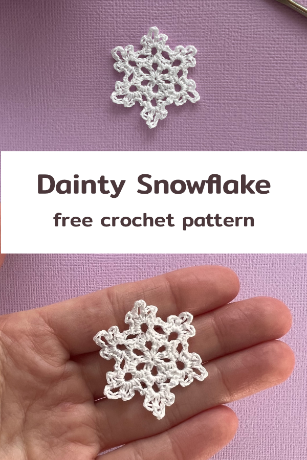 Mini Crochet Snowflake Pattern