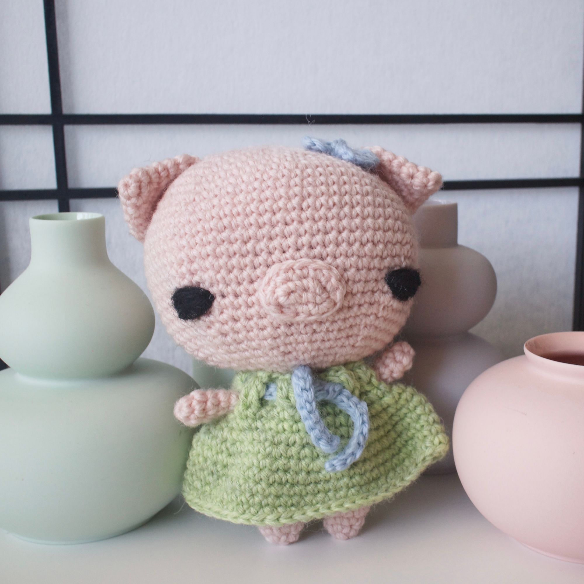 Amigurumi pig doll crochet pattern
