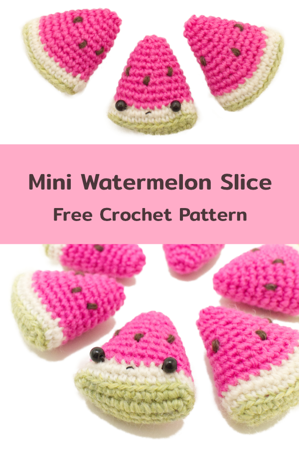 Mini Watermelon free crochet pattern