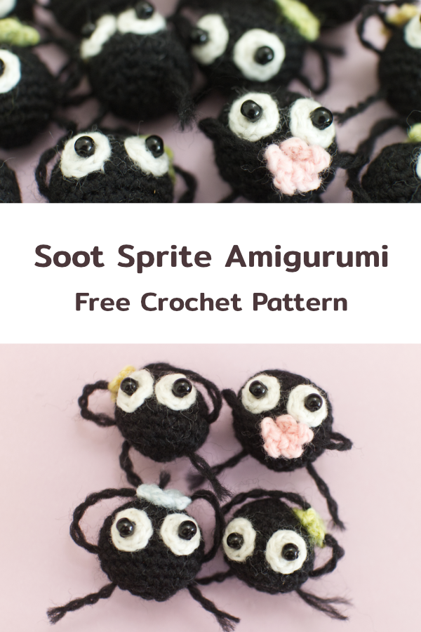 amigurumi soot sprite crochet pattern