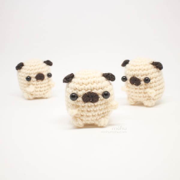 Mini Amigurumi Pug Free Crochet Pattern