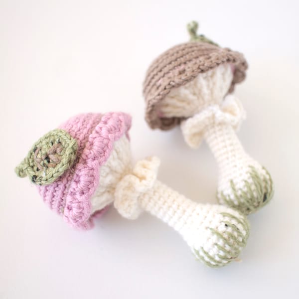 Crochet Mushroom Rattles