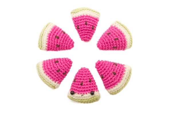 Watermelon Slice Mini Crochet Pattern